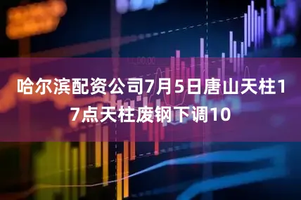 哈尔滨配资公司7月5日唐山天柱17点天柱废钢下调10